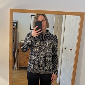Dale of Norway Black and White Knit Sweater